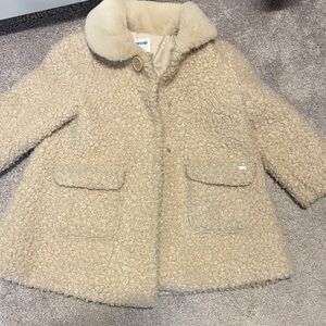Mayoral Cream Faux Fur Jacket
